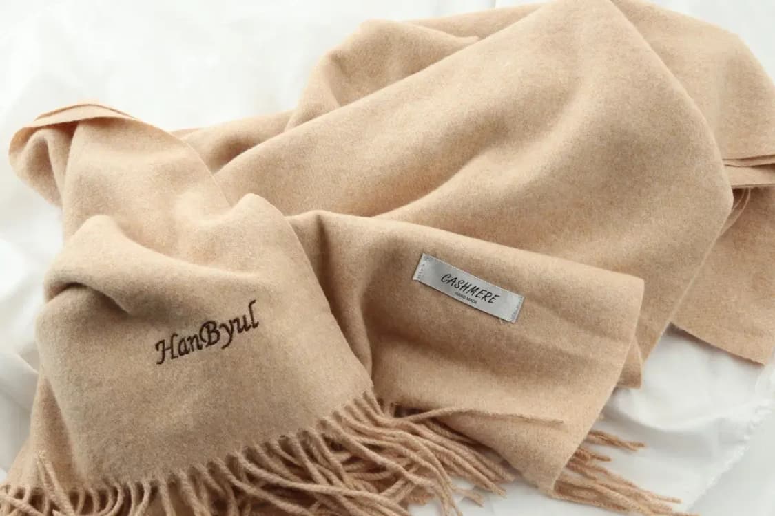 (F) 브랜드빈티지 목도리 머플러 핸드메이드 캐시미어 롱 숄-2678 상품이미지4