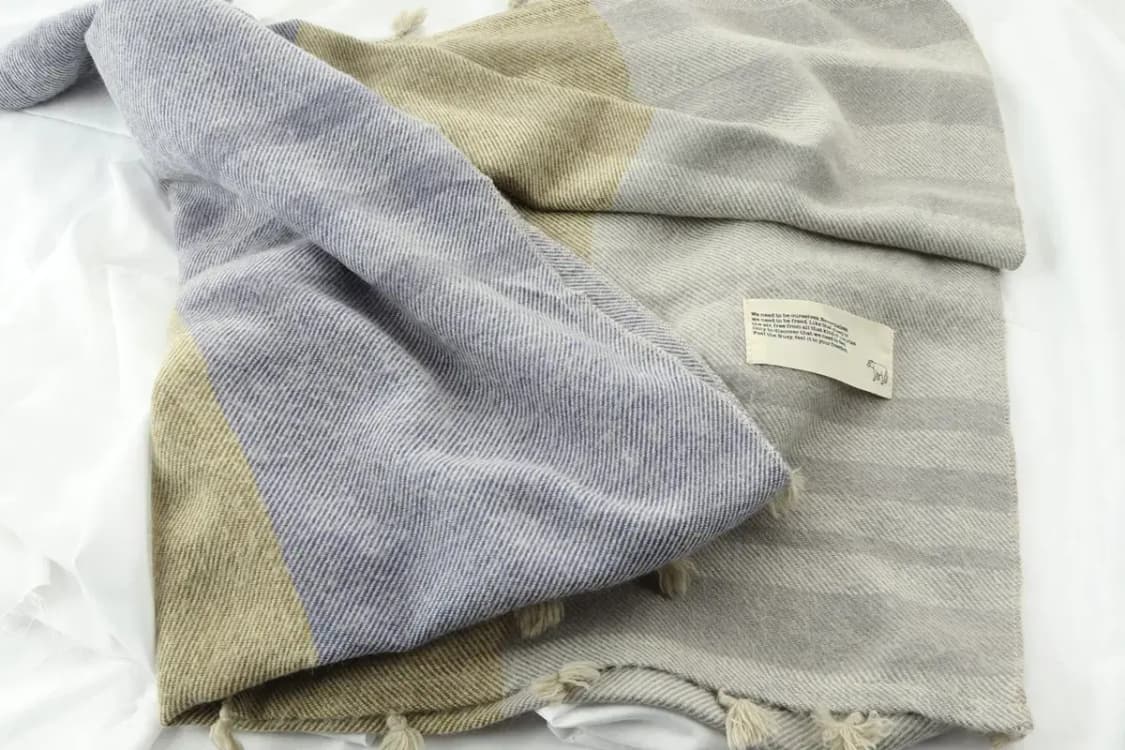 (F) 브랜드빈티지 목도리 머플러 올리브 체크 숄 케이프 롱-267C 상품이미지2