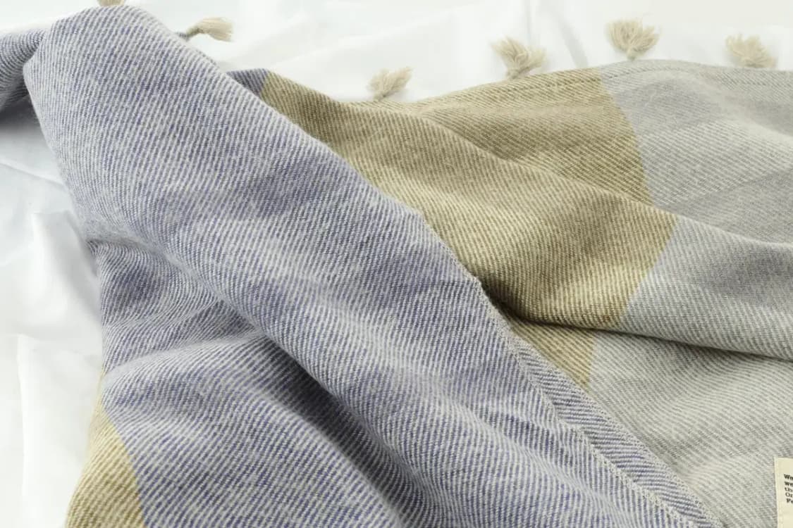 (F) 브랜드빈티지 목도리 머플러 올리브 체크 숄 케이프 롱-267C 상품이미지3