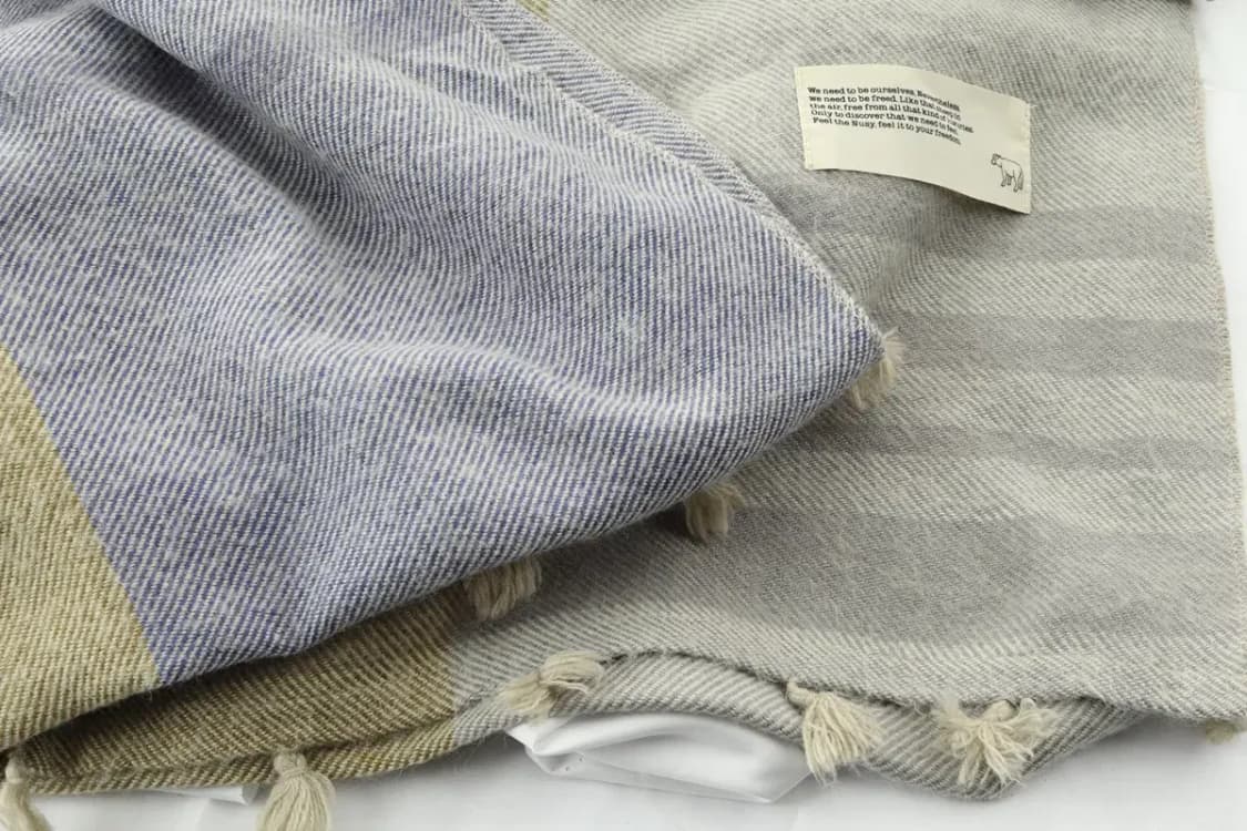 (F) 브랜드빈티지 목도리 머플러 올리브 체크 숄 케이프 롱-267C 상품이미지4