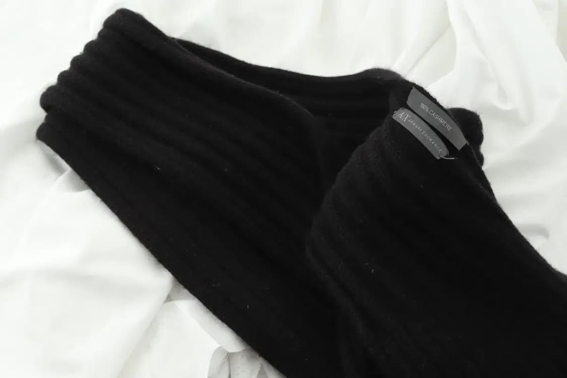 (F) 아르마니 목도리 머플러 보들 따뜻 블랙 블랙웨어 희귀-2680 상품이미지2