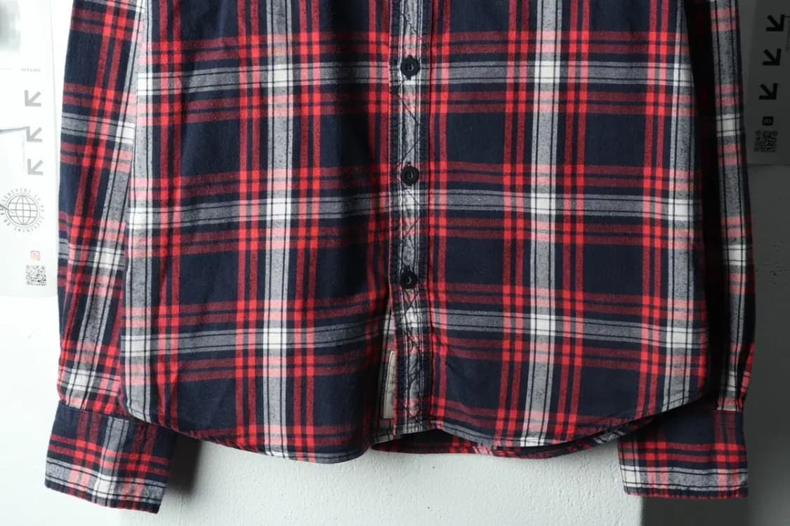 (XL) 슈퍼드라이 셔츠 남방 체크 네이비 아메카지 겨울용-16677 상품이미지4