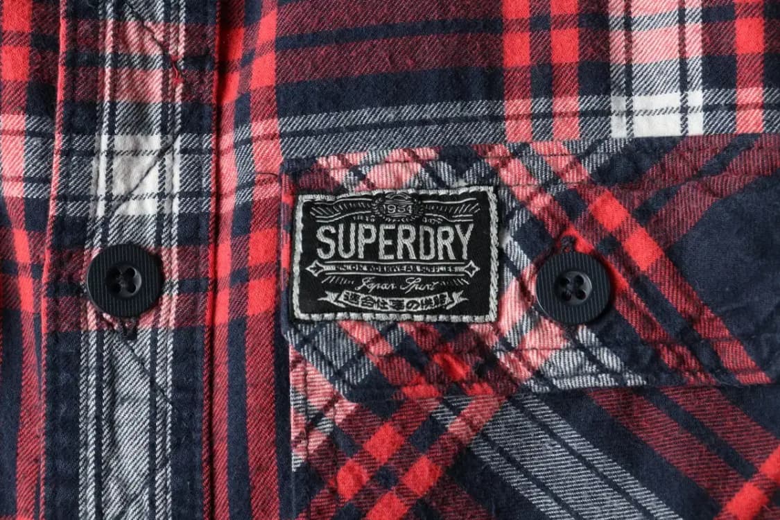 (XL) 슈퍼드라이 셔츠 남방 체크 네이비 아메카지 겨울용-16677 상품이미지5