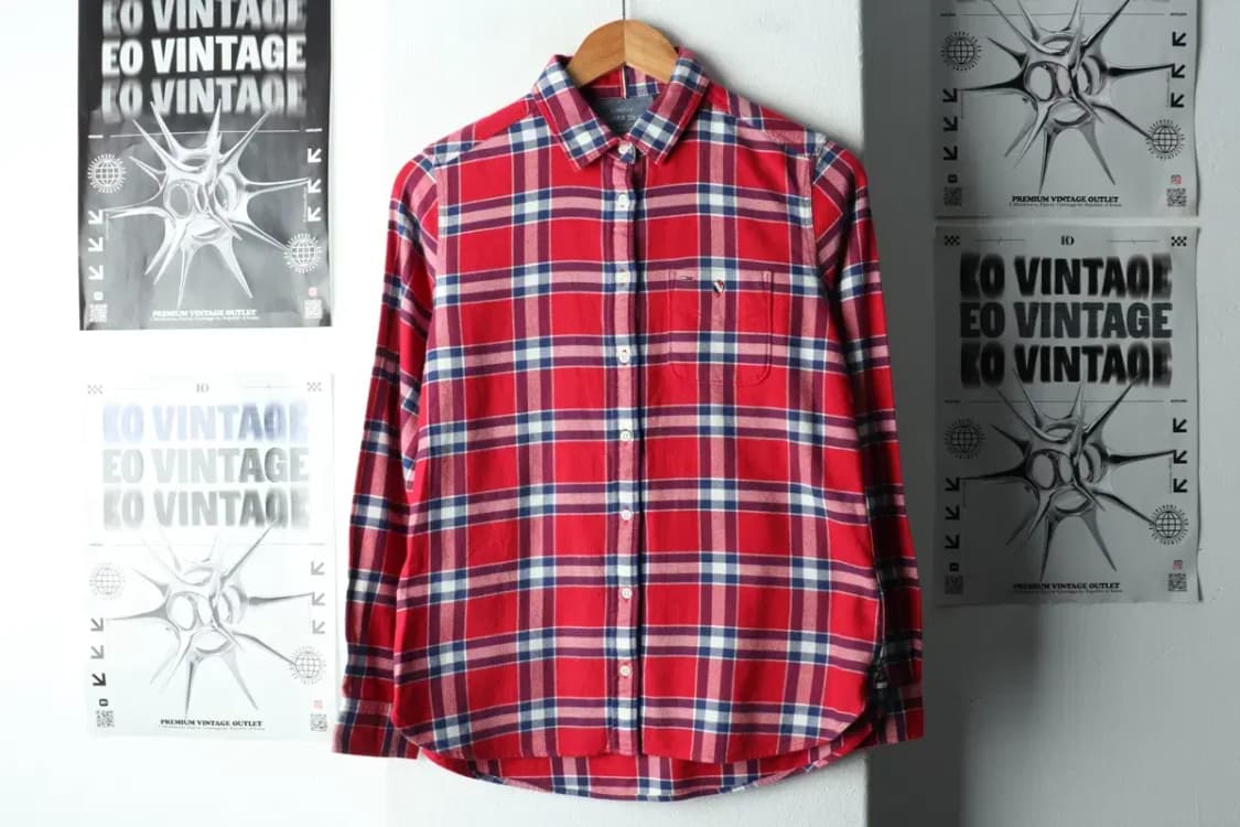 W(XS) 타미힐피거 셔츠 남방 체크 레드 아메카지 겨울용-16678 상품이미지2