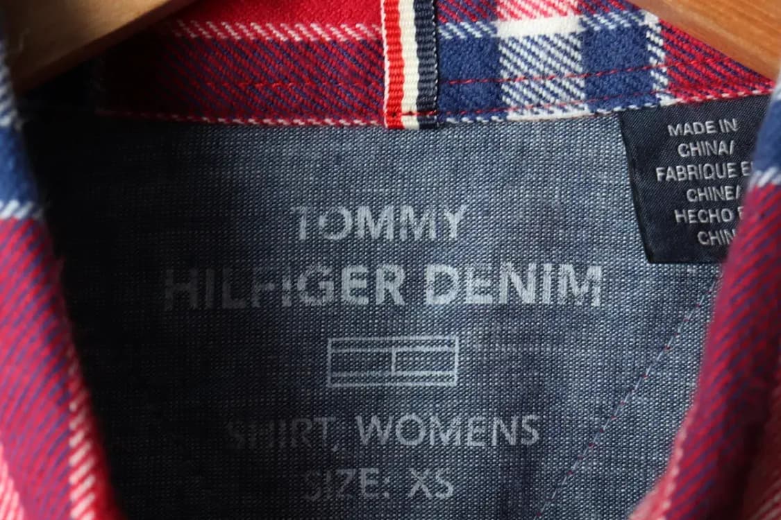 W(XS) 타미힐피거 셔츠 남방 체크 레드 아메카지 겨울용-16678 상품이미지6