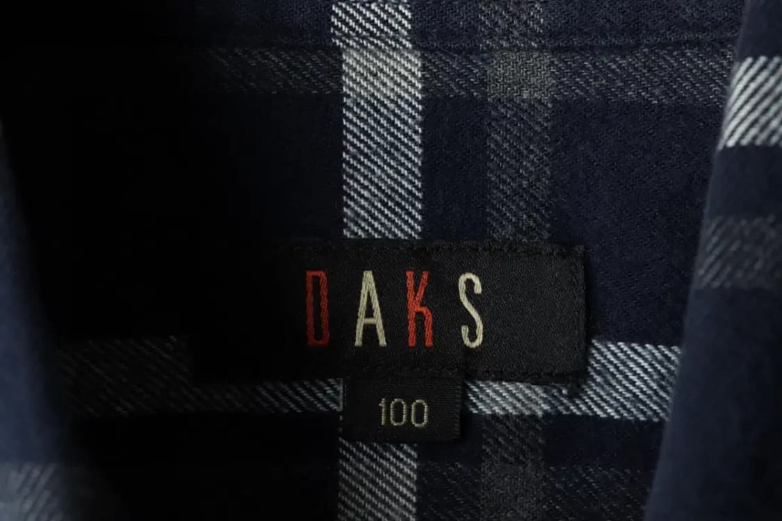 (L) 닥스 셔츠 남방 체크 플란넬 네이비 겨울용 두툼-16679 상품이미지6