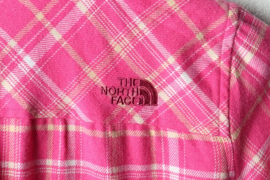 W(S) 노스페이스 셔츠 남방 새상품 체크 플란넬 핑크 기모-1667B 상품이미지6