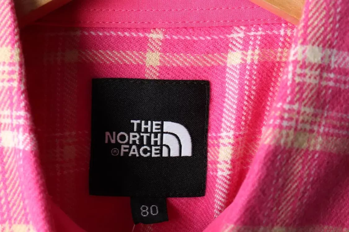 W(S) 노스페이스 셔츠 남방 새상품 체크 플란넬 핑크 기모-1667B 상품이미지7