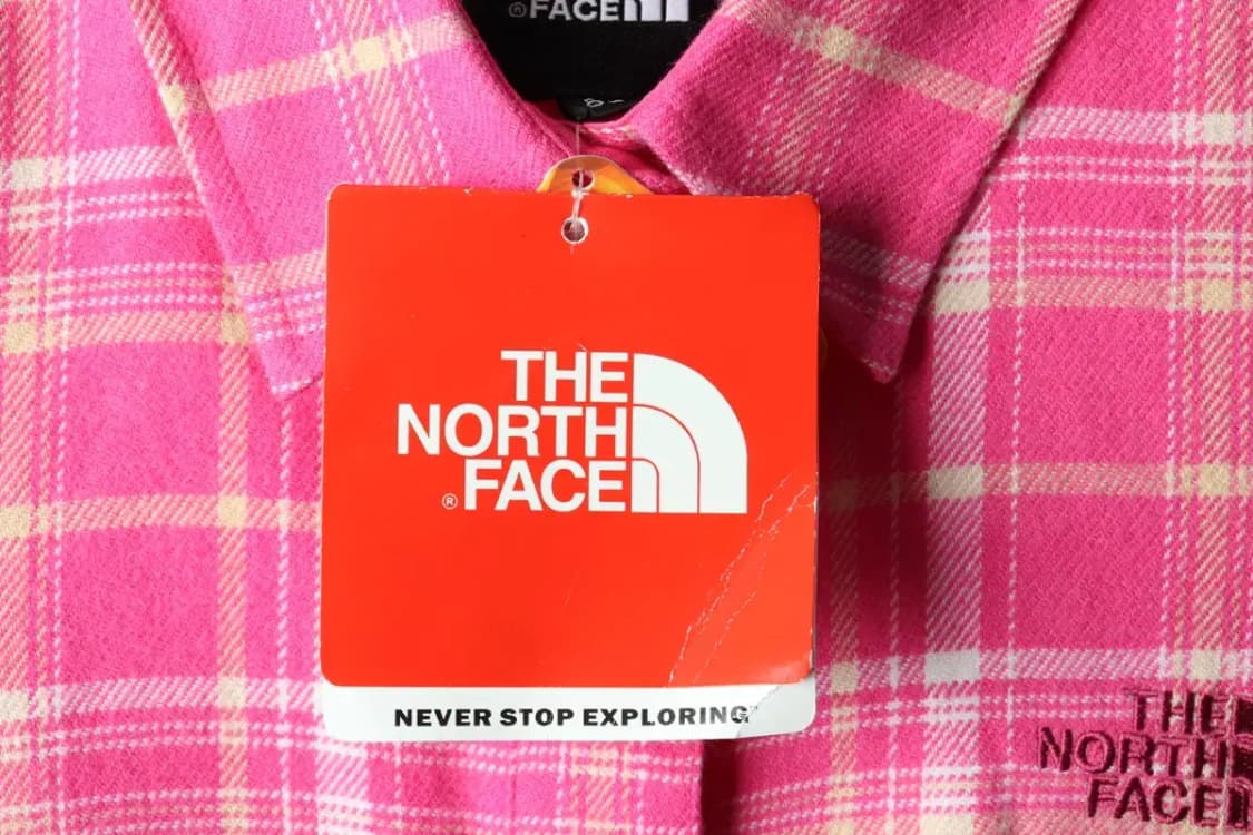 W(S) 노스페이스 셔츠 남방 새상품 체크 플란넬 핑크 기모-1667B 상품이미지8