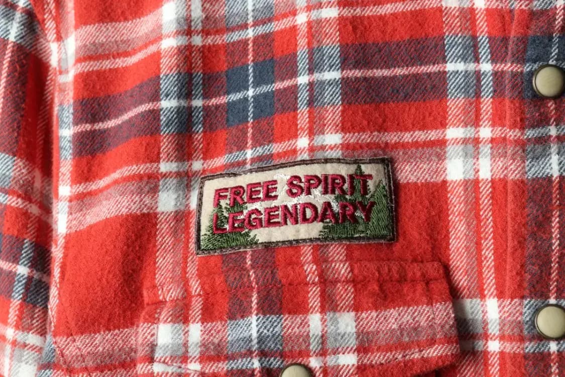 (M) 지프 셔츠 남방 체크 주황 패치 아메카지 겨울용 기모-1667C 상품이미지5