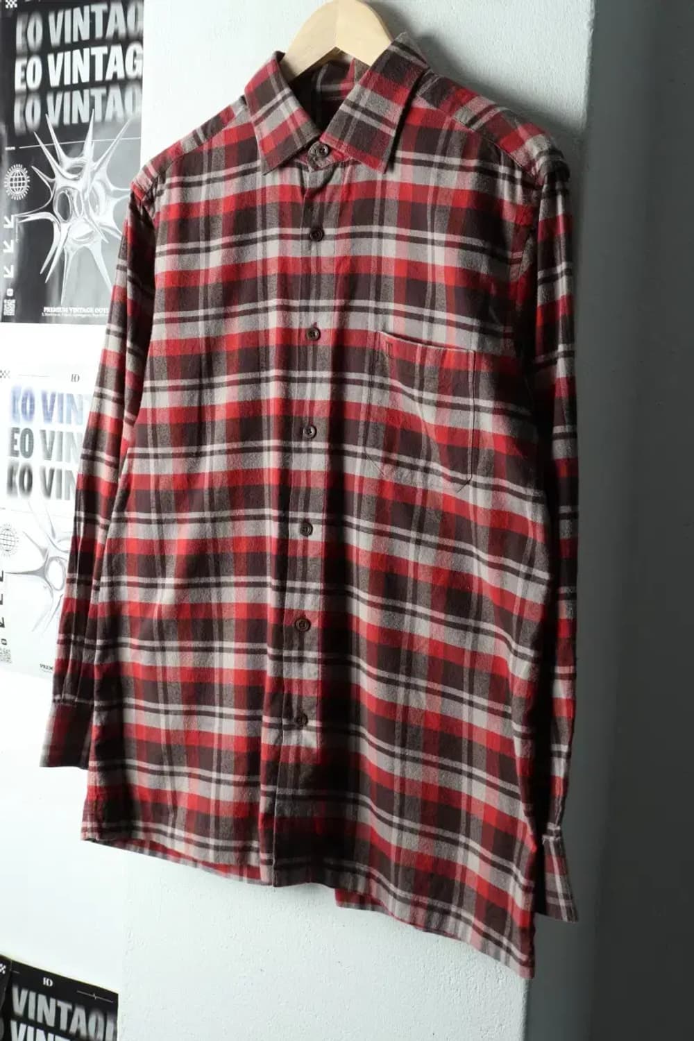 (L) 닥스 셔츠 남방 체크 컬러믹스 플란넬 겨울용 기모-1667D 상품이미지1