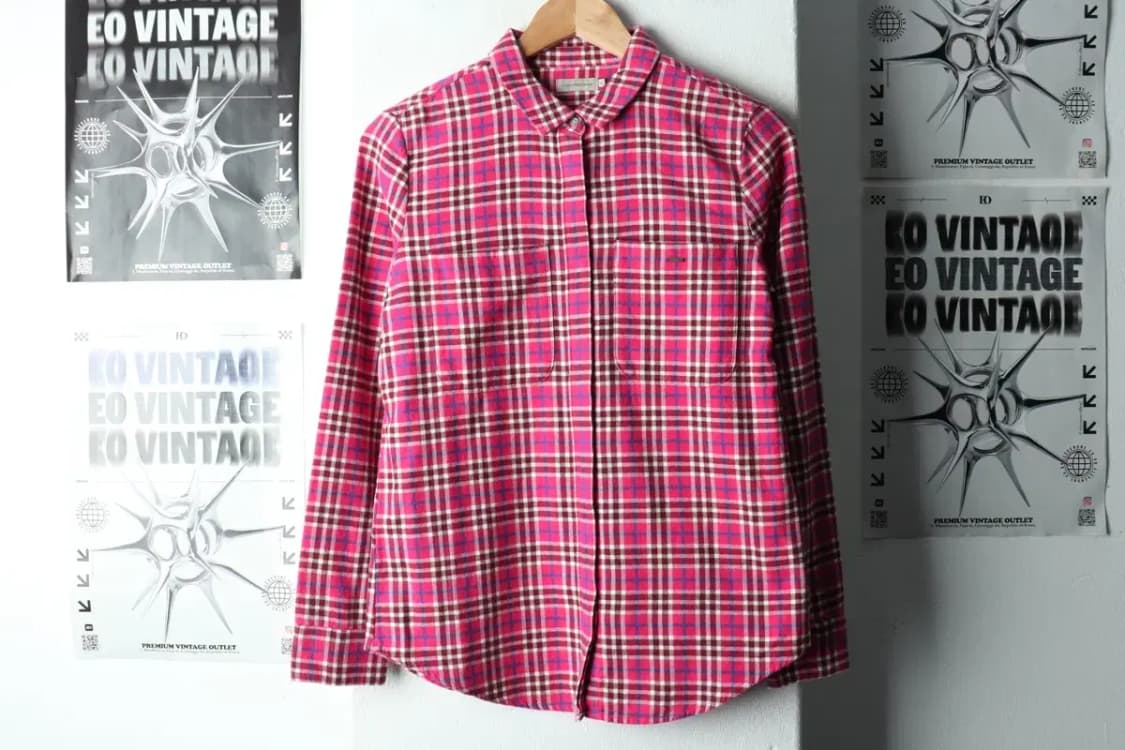 W(S) 캘빈클라인 셔츠 남방 체크 플란넬 핑크 겨울용 두툼-1667F 상품이미지2