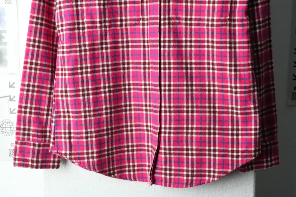 W(S) 캘빈클라인 셔츠 남방 체크 플란넬 핑크 겨울용 두툼-1667F 상품이미지4
