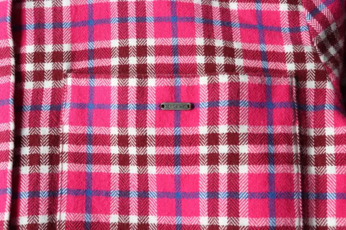 W(S) 캘빈클라인 셔츠 남방 체크 플란넬 핑크 겨울용 두툼-1667F 상품이미지5