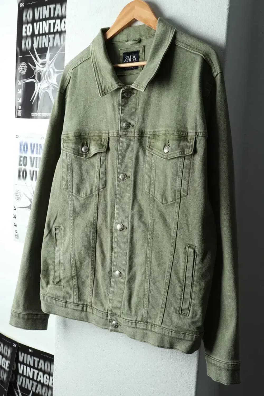 (2XL) 자라 집업 바람막이 점퍼자켓 빅사이즈 데님 트러커-16682 상품이미지1