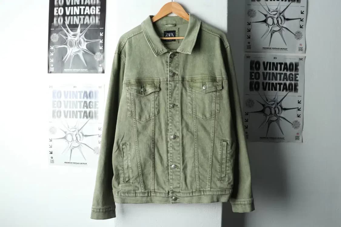 (2XL) 자라 집업 바람막이 점퍼자켓 빅사이즈 데님 트러커-16682 상품이미지2