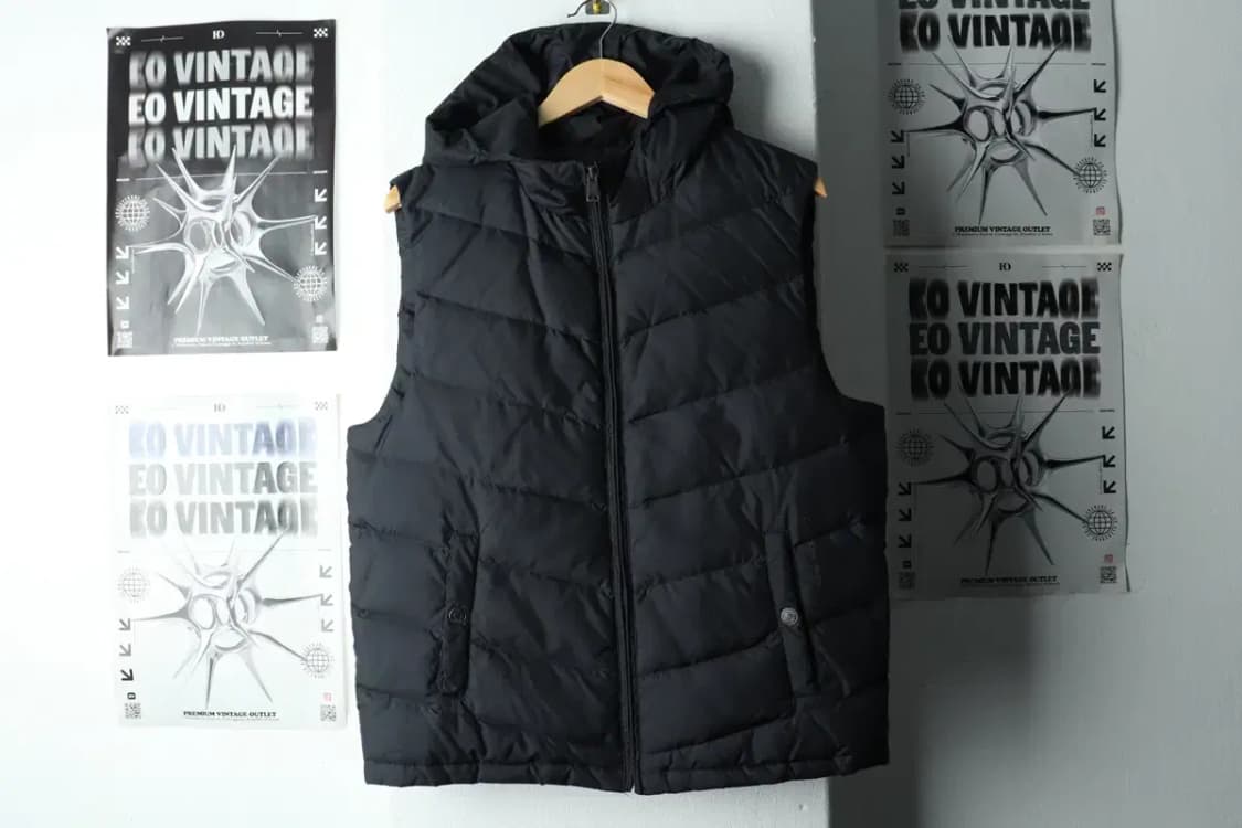 (XL-2XL) 캘빈클라인 패딩 점퍼자켓 빅사이즈 조끼 블랙-1668B 상품이미지2