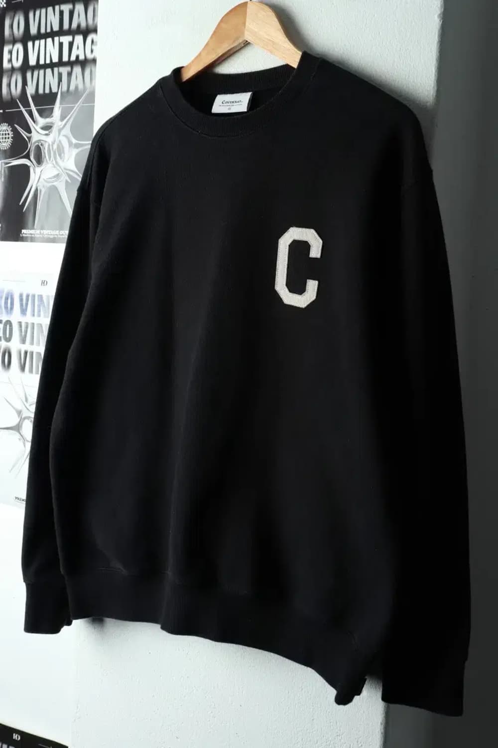 (S) 커버낫 맨투맨 티셔츠 블랙 로고 올드스쿨-16693 상품이미지1