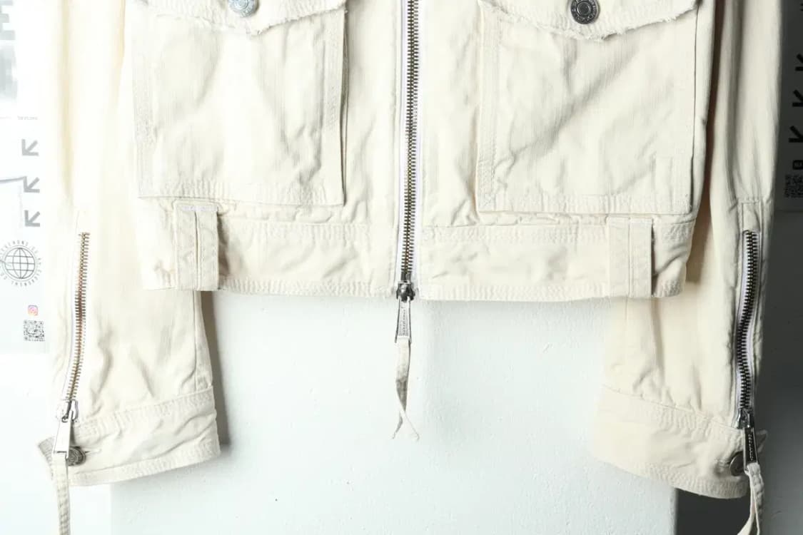 (M-L) 디스퀘어드 집업 바람막이 점퍼자켓 트러커 아이보리-166F5 상품이미지5