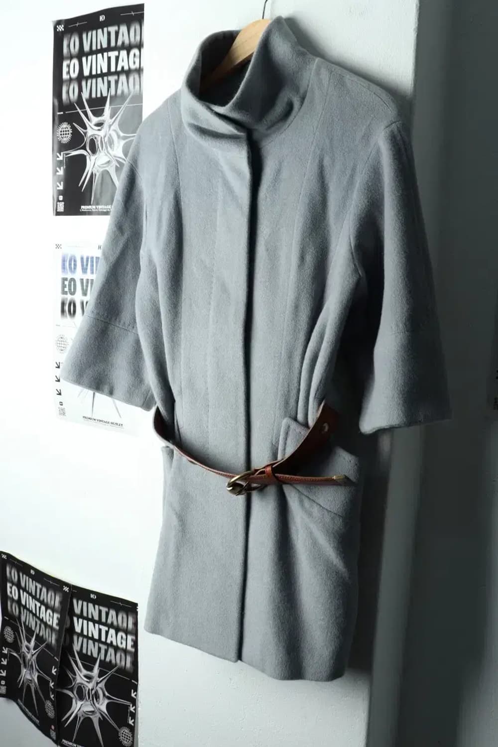 W(M) 오브제 코트자켓 앙고라 연블루 레이어드-166F6 상품이미지1