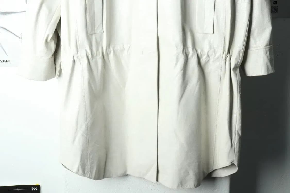 W(S) 구호 코트자켓 레더 화이트 유니크 크랙디자인-166F7 상품이미지4