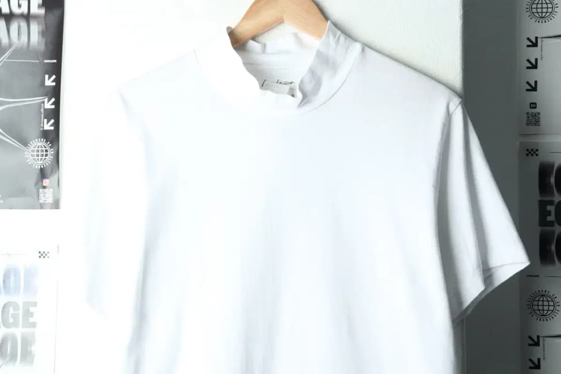 (XL) 요지 야마모토 반팔 티셔츠 화이트 무지 폴라-166FA 상품이미지3