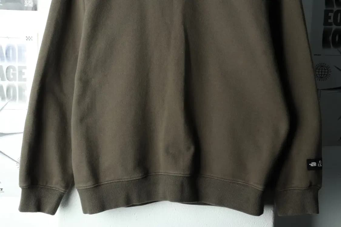(XS) 노스페이스 맨투맨 티셔츠 카키 올드스쿨-166FD 상품이미지4