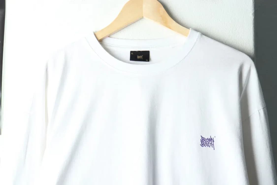 (XL-2XL) 브라운브레스 맨투맨 티셔츠 빅로고 화이트-166FF 상품이미지3