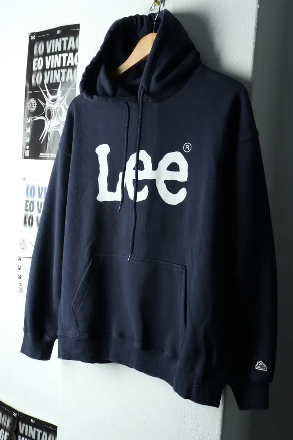 (S) 리 후드티셔츠 빅로고 네이비 올드스쿨-16700 상품이미지1