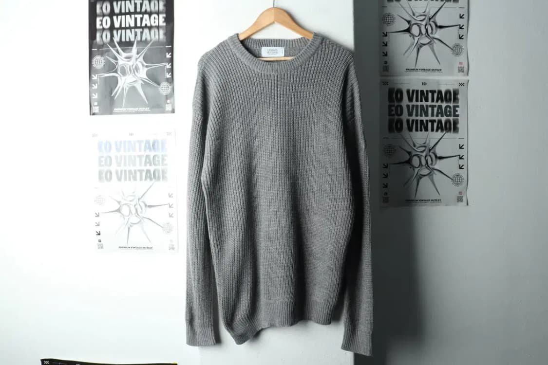 W(S) 리메인세컨드 니트 루즈핏 그레이 롱-16703 상품이미지2