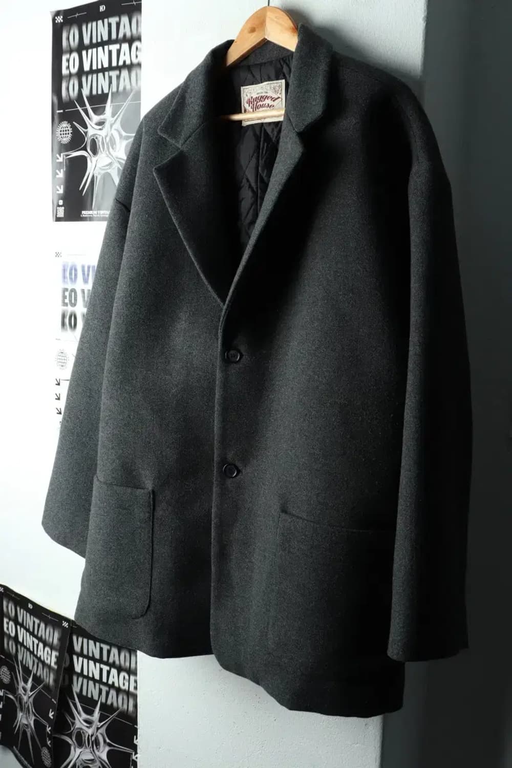 (XL) 러기드하우스 코트자켓 누빔 네이비 울-16706 상품이미지1