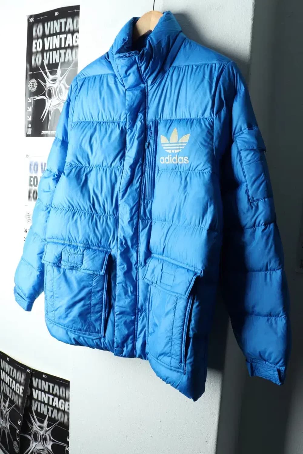 (S-M) 아디다스 패딩 점퍼자켓 오리지널 구스다운 연블루-1670B 상품이미지1