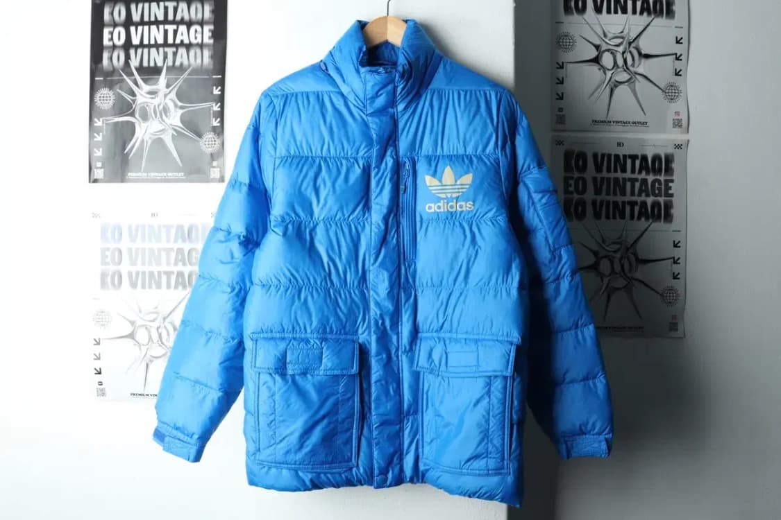 (S-M) 아디다스 패딩 점퍼자켓 오리지널 구스다운 연블루-1670B 상품이미지2