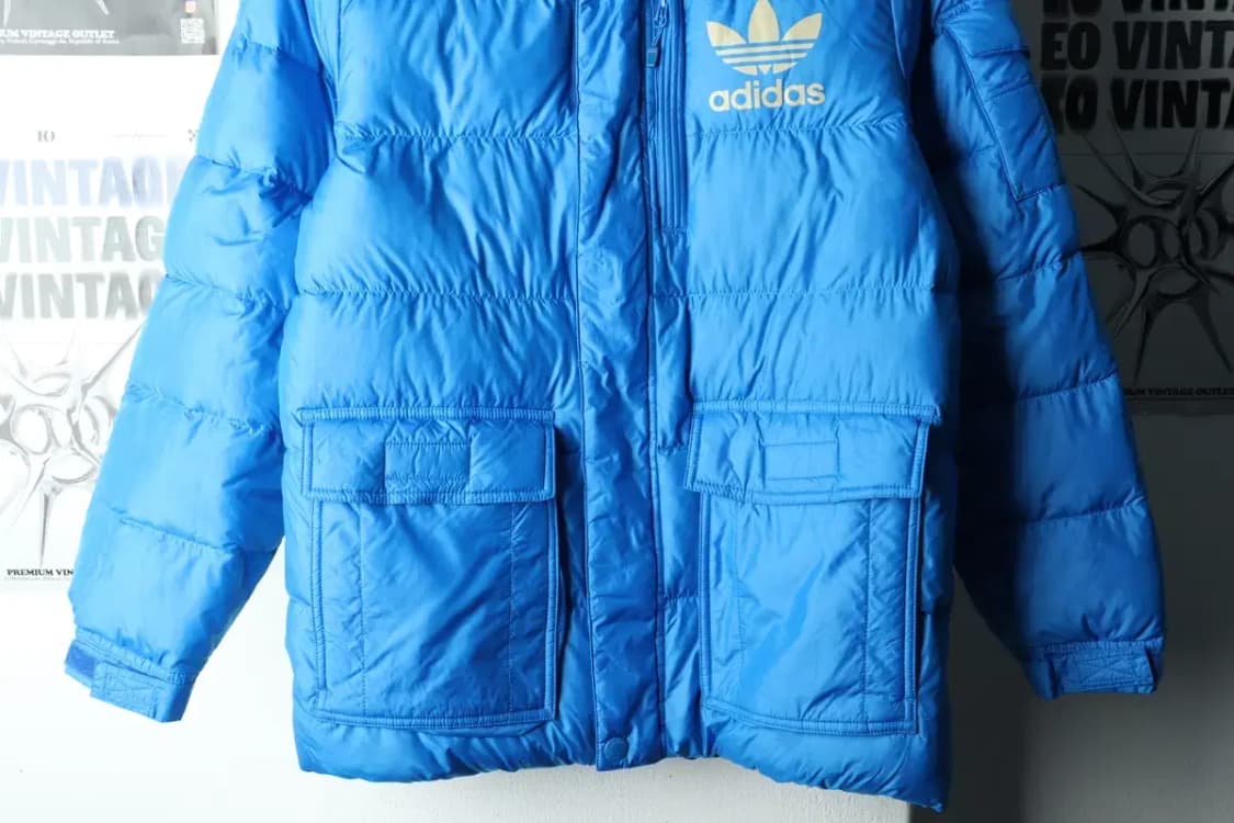 (S-M) 아디다스 패딩 점퍼자켓 오리지널 구스다운 연블루-1670B 상품이미지4