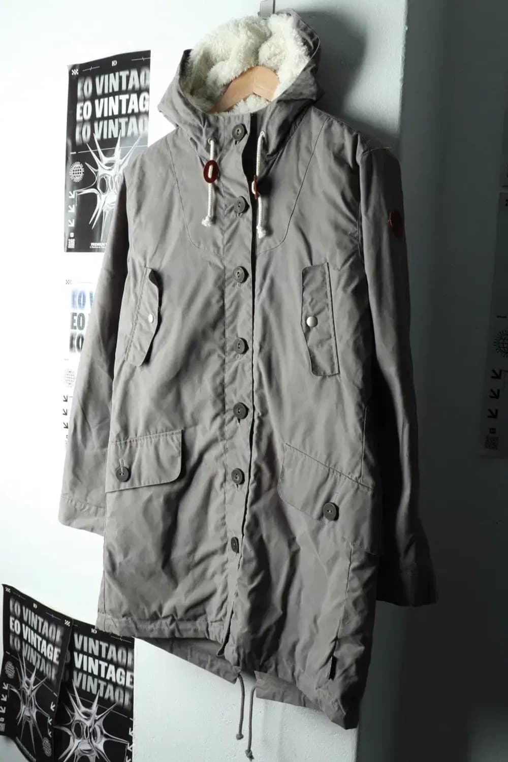 W(M-L) 말로야 집업 바람막이 점퍼자켓 야상 기모 그레이-1670F 상품이미지1