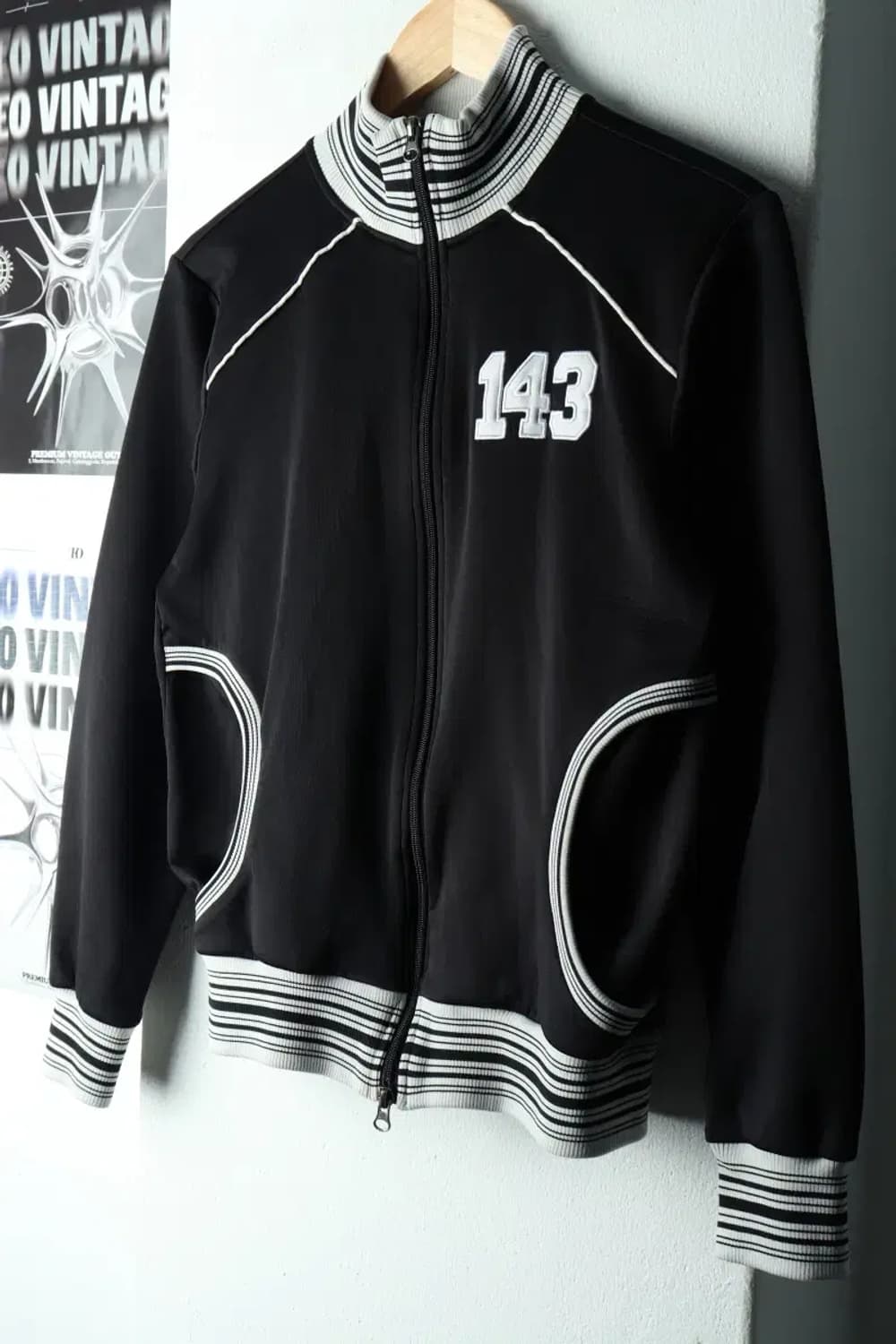 W(L) 스컬프터 집업져지 트랙탑 작은사용감 블랙 올드스쿨-16711 상품이미지1