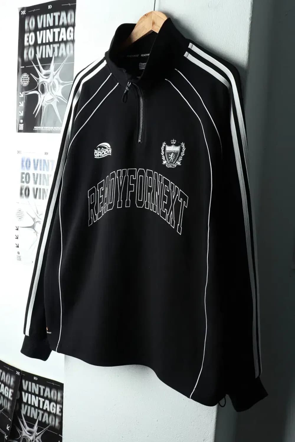 (2XL) 레디포넥스트 긴팔티셔츠 빅사이즈 반집업 블록코어-16712 상품이미지1