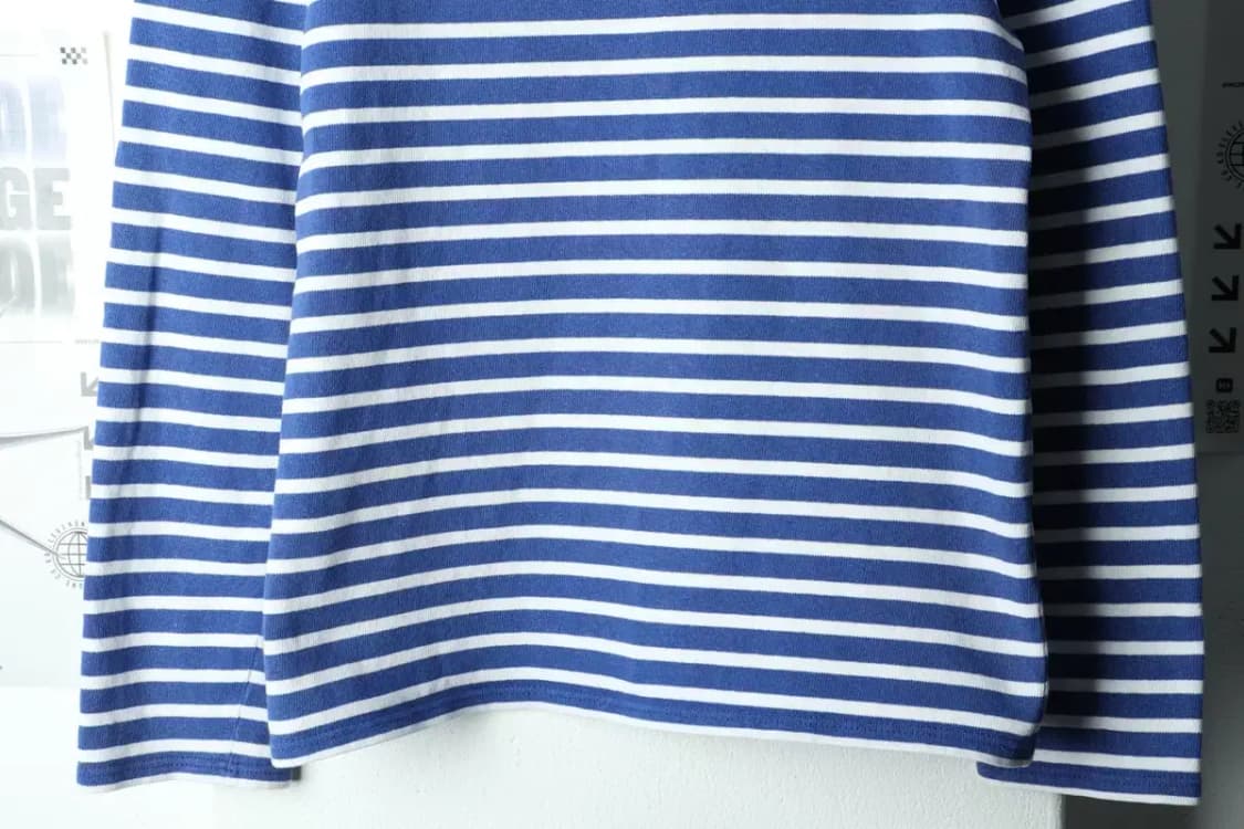 W(M) 세인트제임스 긴팔티셔츠 사용감 스트라이프 블루-16783 상품이미지4