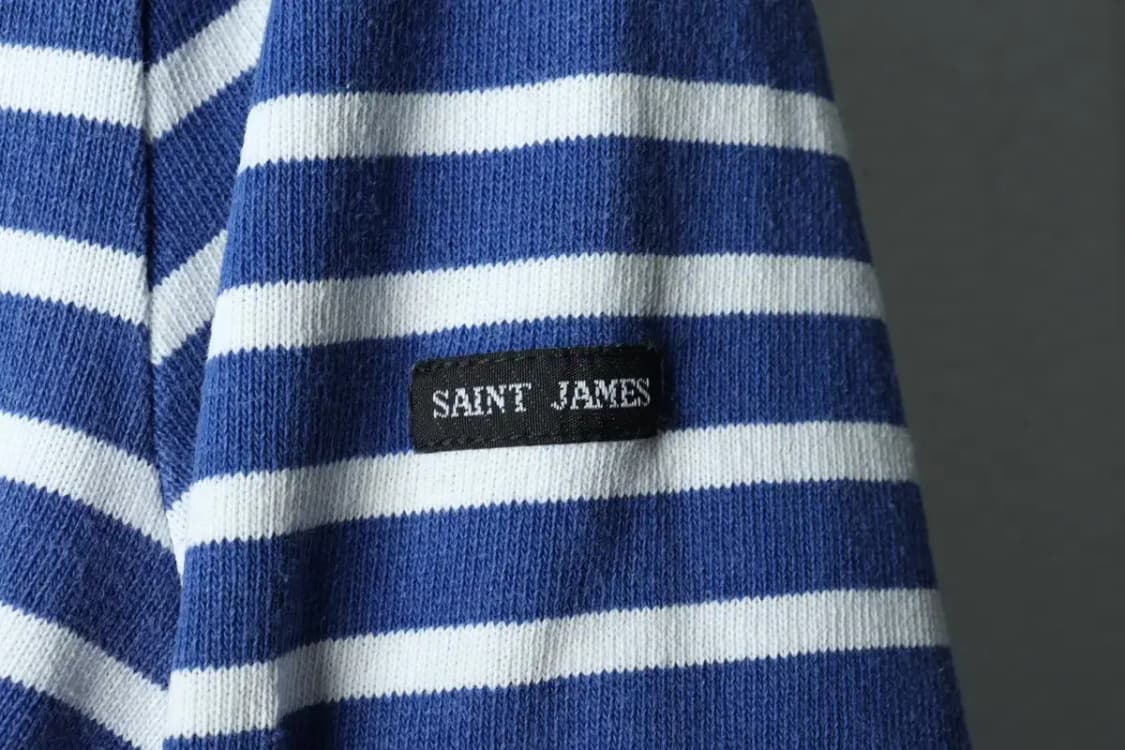 W(M) 세인트제임스 긴팔티셔츠 사용감 스트라이프 블루-16783 상품이미지5