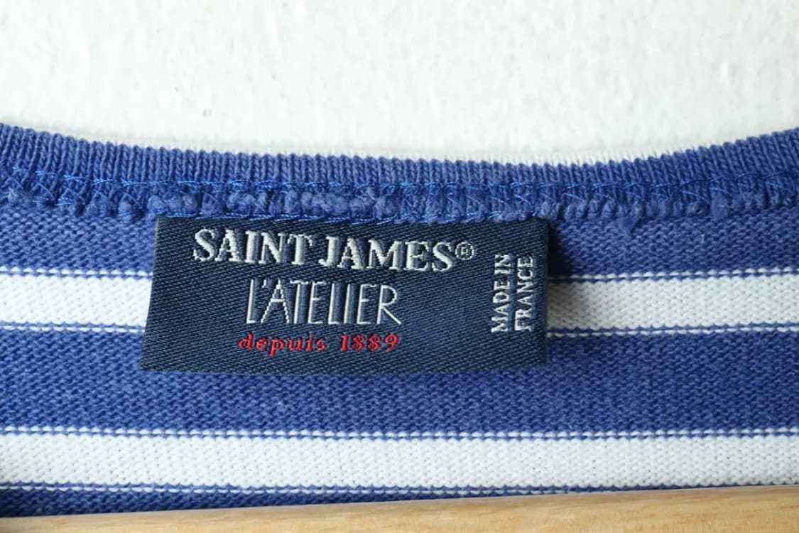 W(M) 세인트제임스 긴팔티셔츠 사용감 스트라이프 블루-16783 상품이미지8