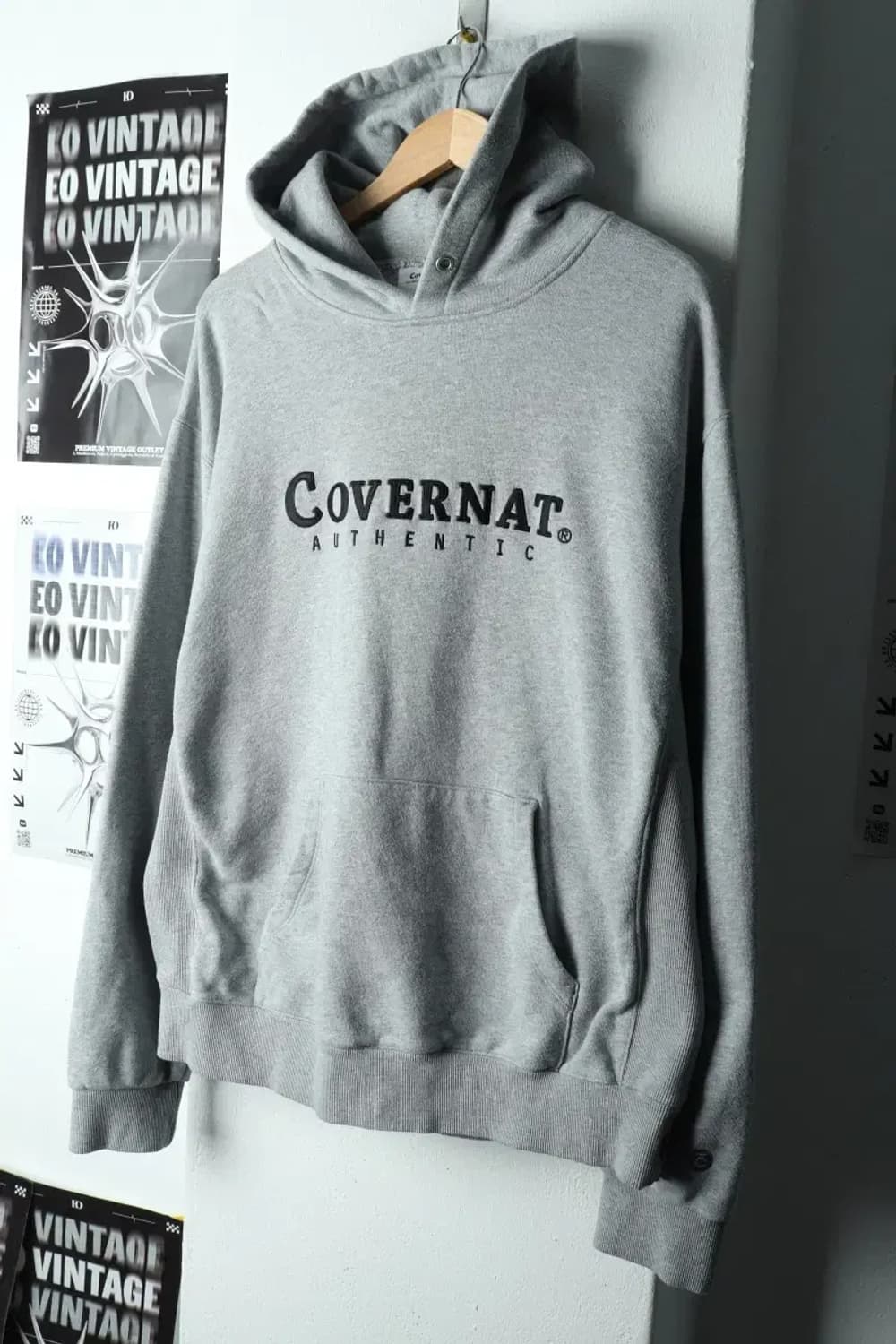(XL) 커버낫 후드티셔츠 사용감 빅로고 그레이-16787 상품이미지1