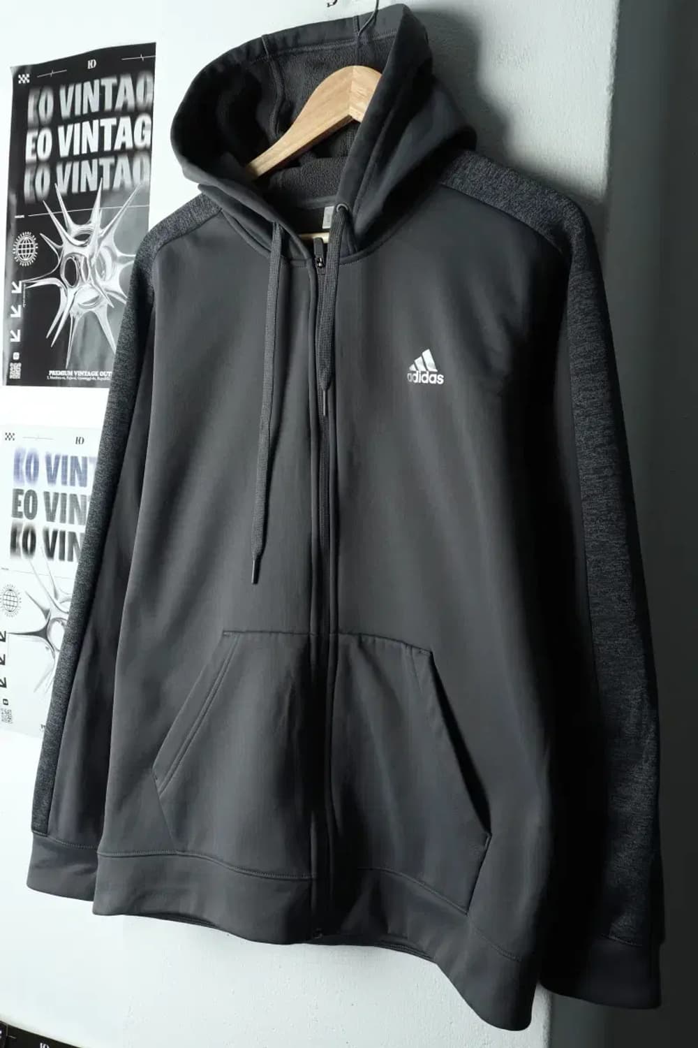 (M) 아디다스 후드집업 기능성 기모 그레이-16788 상품이미지1