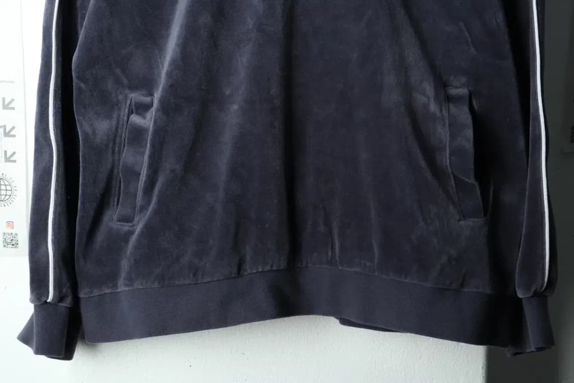 (L-XL) 캉골 맨투맨 티셔츠 유행 Y2K 반집업 벨벳 차콜-16789 상품이미지4