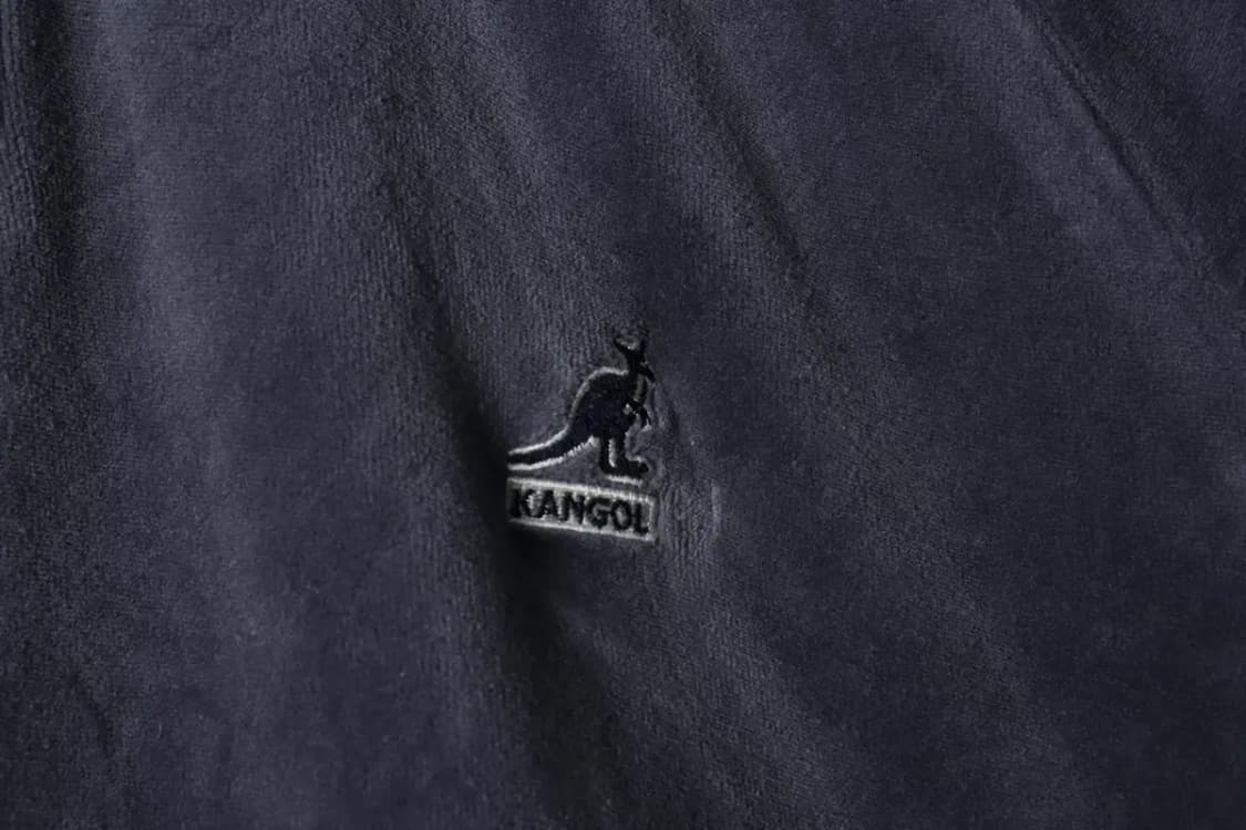 (L-XL) 캉골 맨투맨 티셔츠 유행 Y2K 반집업 벨벳 차콜-16789 상품이미지5