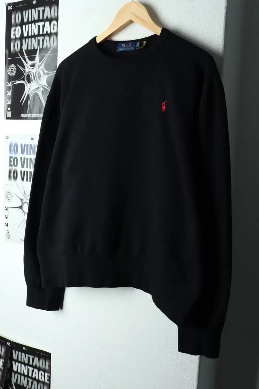 (XL-2XL) 폴로 랄프로렌 맨투맨 티셔츠 빅사이즈 블랙-1678A 상품이미지1