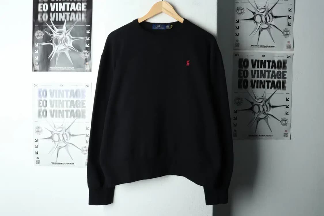 (XL-2XL) 폴로 랄프로렌 맨투맨 티셔츠 빅사이즈 블랙-1678A 상품이미지2