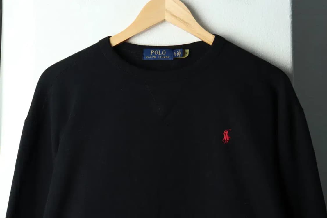 (XL-2XL) 폴로 랄프로렌 맨투맨 티셔츠 빅사이즈 블랙-1678A 상품이미지3