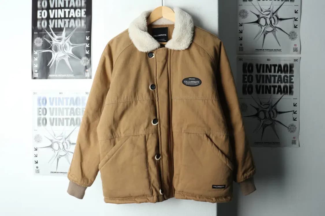 (M) 필루미네이트 패딩 점퍼자켓 야상 브라운 퍼 누빔-1678B 상품이미지2