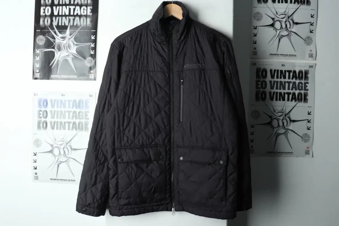 (M) 디스커버리 패딩 점퍼자켓 경량 차콜 올드스쿨 누빔 퀼팅-1678C 상품이미지2
