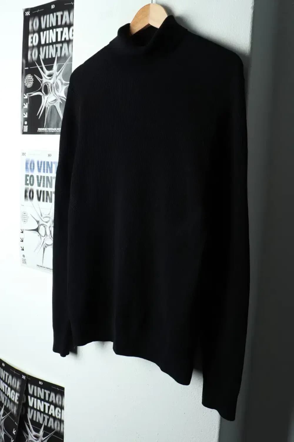 (M-L) 띠어리 니트 목폴라 블랙 울-1678F 상품이미지1